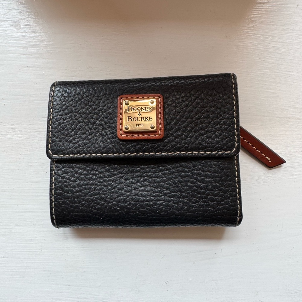 Dooney & Bourke Black Pebbled Leather Wallet